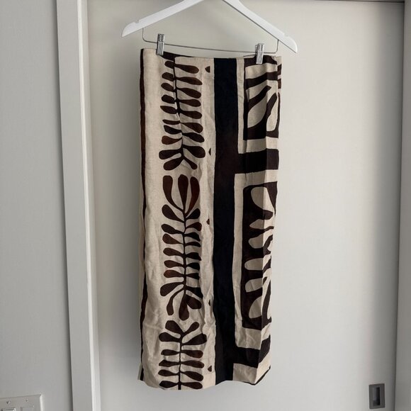 Zara Brown Patterned Wrap Skirt - Picture 4 of 4